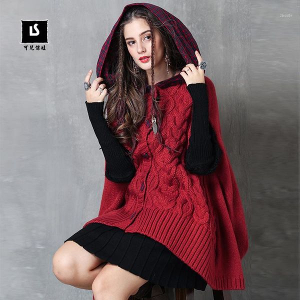omikron new fashion winter vintage plaid hooded sweater wool blend women coat 2019 autumn cloak sleeve winter female outerwear1, Black
omikron new fashion winter vintage plaid hooded sweater wool blend women coat 2019 autumn cloak sleeve winter female outerwear1, Black