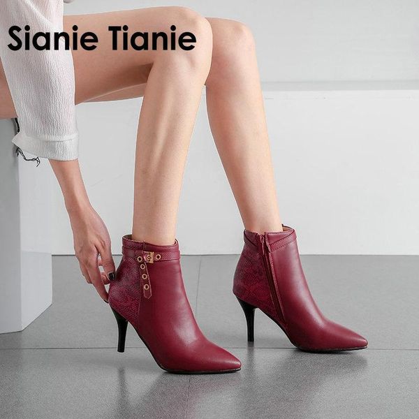 boots sianie tianie women serpentskin print ankle for leather spring high heel casual shoes botines mujer, Black
boots sianie tianie women serpentskin print ankle for leather spring high heel casual shoes botines mujer, Black