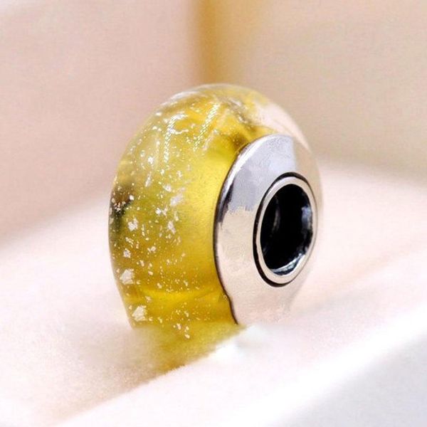 925 sterling silver murano glass yellow signature color fluorescent beads fit charm jewelry bracelets & necklaces, Crystal
925 sterling silver murano glass yellow signature color fluorescent beads fit charm jewelry bracelets & necklaces, Crystal