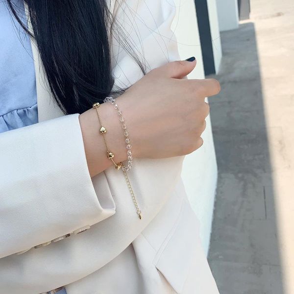 charm bracelets korean girl sweet metal love double designer bracelet jewelry for women accessories wholesale pulseras, Golden;silver
charm bracelets korean girl sweet metal love double designer bracelet jewelry for women accessories wholesale pulseras, Golden;silver