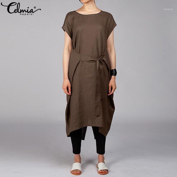 2020 celmia women fashion summer dress short sleeve belted casual loose female midi sundress split plus size vestidos mujer robe1, Black;gray
2020 celmia women fashion summer dress short sleeve belted casual loose female midi sundress split plus size vestidos mujer robe1, Black;gray