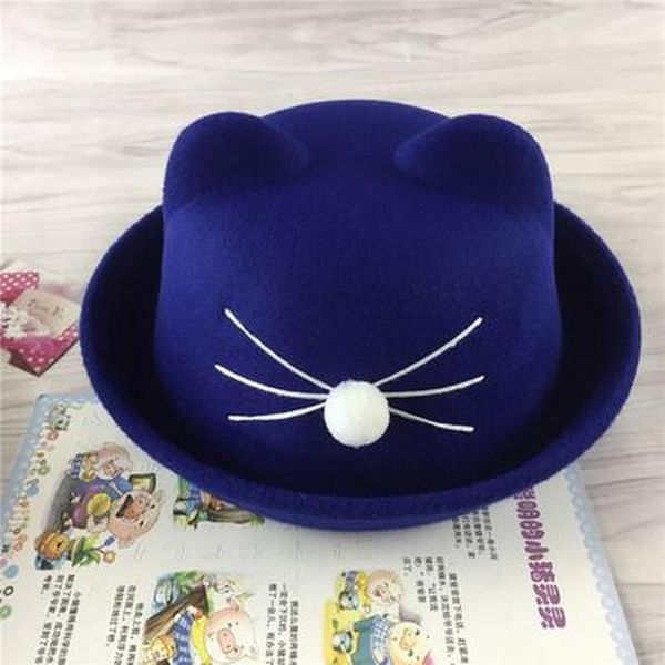 1-7 year cute cat ears cap boy girls fashion vintage jazz bowler felt fedora hat spring autumn cylinder wool caps bonnet jlleld, Black;white
1-7 year cute cat ears cap boy girls fashion vintage jazz bowler felt fedora hat spring autumn cylinder wool caps bonnet jlleld, Black;white