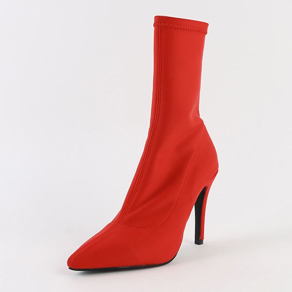 2021 new women's knitted stockings, mid-heel boots, pointed to autumn and winter, naked boots. 8df0, Black
2021 new women's knitted stockings, mid-heel boots, pointed to autumn and winter, naked boots. 8df0, Black