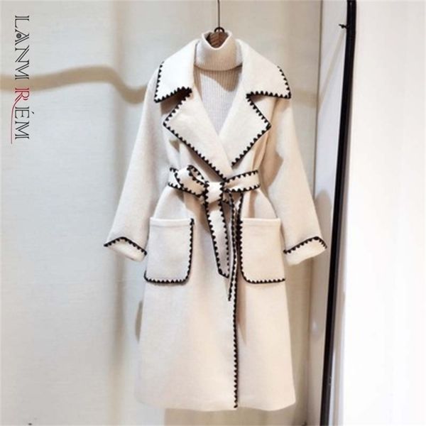 lanmrem autumn new casual fashion temperament women loose plus solid color wavy side without buckle wool coat tc583 201218, Black
lanmrem autumn new casual fashion temperament women loose plus solid color wavy side without buckle wool coat tc583 201218, Black