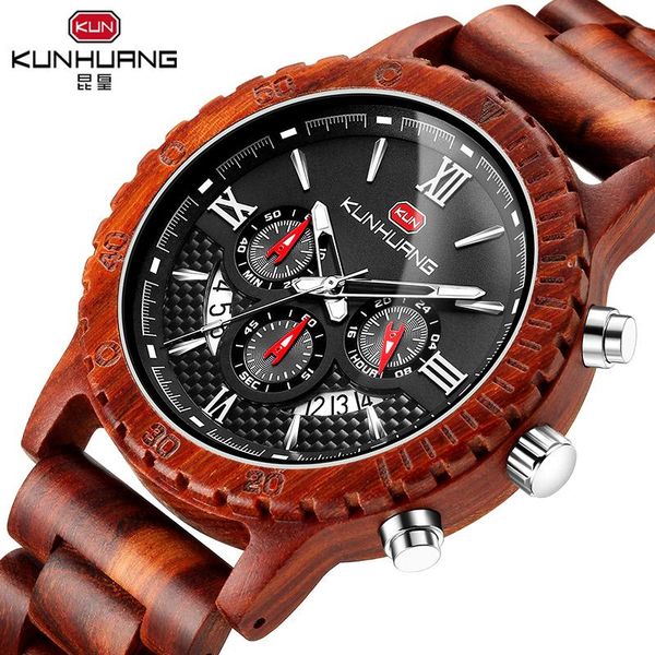 handmade wooden men watch wood luxury chronograph wristwatch quality quartz movement calendar male watch gift reloj hombre, Slivery;brown
handmade wooden men watch wood luxury chronograph wristwatch quality quartz movement calendar male watch gift reloj hombre, Slivery;brown