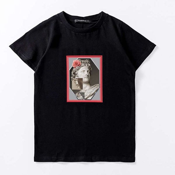 fashion ss2019 women's new street style fanwanlei apollo cotton crew neck printed t-shirt, Black;gray
fashion ss2019 women's new street style fanwanlei apollo cotton crew neck printed t-shirt, Black;gray