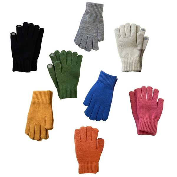 five fingers gloves winter knit touch screen simple bright solid color windproof stretchy full finger mittens hand warmers, Blue;gray
five fingers gloves winter knit touch screen simple bright solid color windproof stretchy full finger mittens hand warmers, Blue;gray