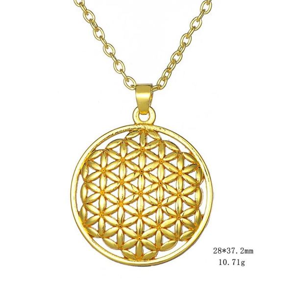 10pcs silver gold color round shape flower of life pendant religious necklace for women jewelry christmas gifts
10pcs silver gold color round shape flower of life pendant religious necklace for women jewelry christmas gifts