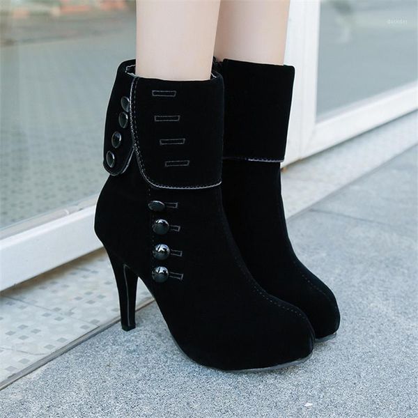 fashion women ankle boots high heels fashion red shoes woman platform flock buckle boots ladies shoes female size 421, Black
fashion women ankle boots high heels fashion red shoes woman platform flock buckle boots ladies shoes female size 421, Black