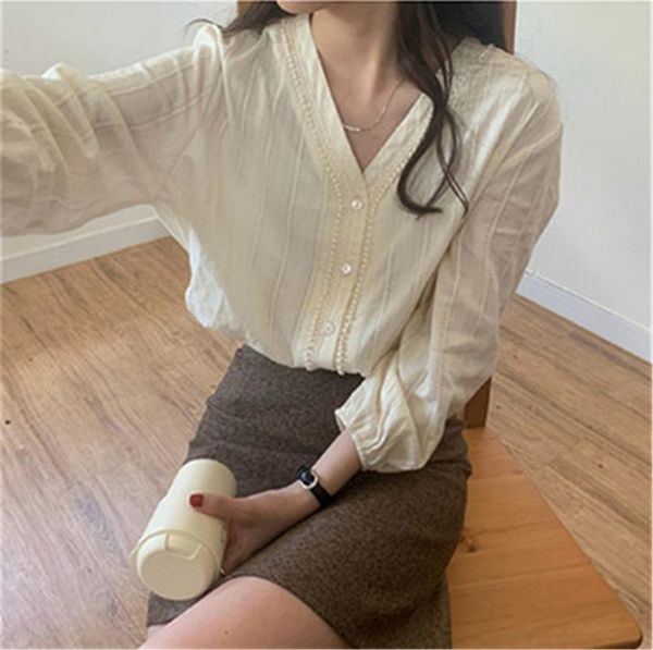 women's blouses & shirts women korean version v-collar lace white spring and autumn long-sleeve cotton soft blouse femme casual
women's blouses & shirts women korean version v-collar lace white spring and autumn long-sleeve cotton soft blouse femme casual