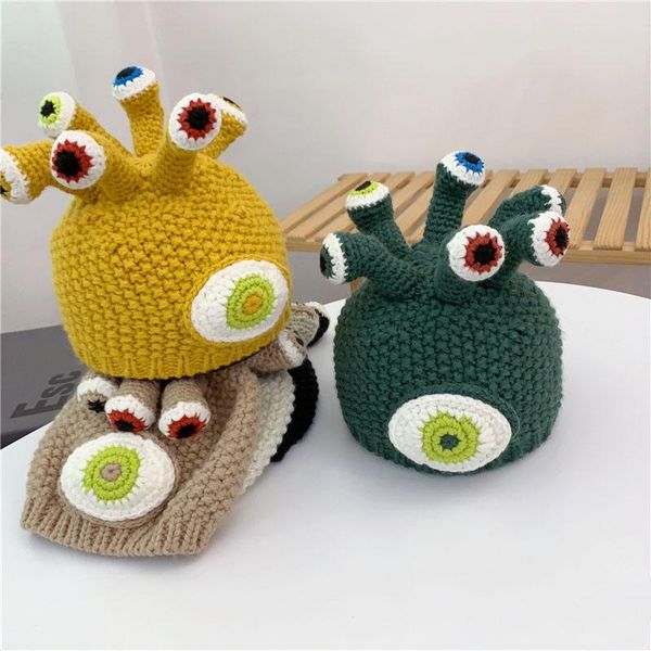 beanie/skull caps autumn winter knitted beanie hat women sweet cute big eyes monster skullies 5 colors street windproof warm hats 53-58cm, Blue;gray
beanie/skull caps autumn winter knitted beanie hat women sweet cute big eyes monster skullies 5 colors street windproof warm hats 53-58cm, Blue;gray