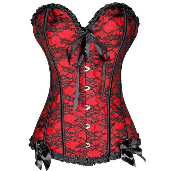 bustiers & corsets satin floral gothic lace up boned overbust corset bustier waist trainer plus size corselet, Black;white
bustiers & corsets satin floral gothic lace up boned overbust corset bustier waist trainer plus size corselet, Black;white