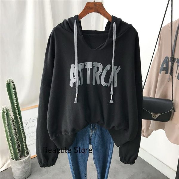 2020 autumn women's hoodies coats letter prints simple cotton hooded sweatshirts feminine cozy basic pullover 1, Black
2020 autumn women's hoodies coats letter prints simple cotton hooded sweatshirts feminine cozy basic pullover 1, Black