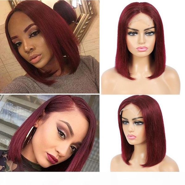 99j redwine lace closure wig brazilian straight 4x4 human hair wigs for black women pre plucked short bob lace hair wig soku, Black;brown
99j redwine lace closure wig brazilian straight 4x4 human hair wigs for black women pre plucked short bob lace hair wig soku, Black;brown
