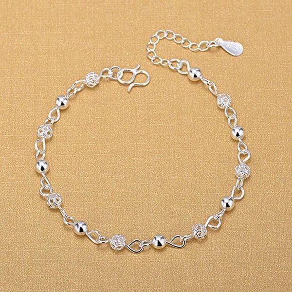 925 sterling silver fashion bracelet jewelry trendy for women charm bracelets, Black
925 sterling silver fashion bracelet jewelry trendy for women charm bracelets, Black