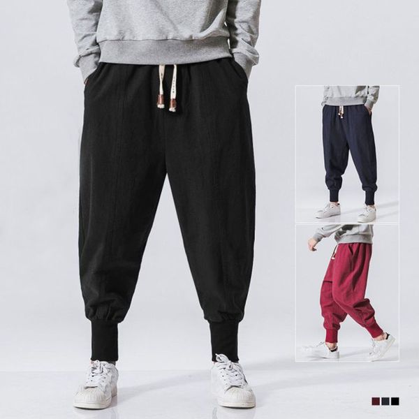new leisure loose men's harem big size 2020 hip-hop style solid linen sport long pants elastic waist pantalones de hombre q1219, Black
new leisure loose men's harem big size 2020 hip-hop style solid linen sport long pants elastic waist pantalones de hombre q1219, Black