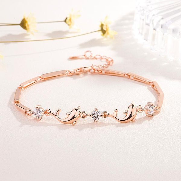 korean rose gold dolphin bracelet female net red bracelet with zircon dolphin hipster student fashion jewelry1, Black
korean rose gold dolphin bracelet female net red bracelet with zircon dolphin hipster student fashion jewelry1, Black