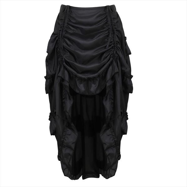 steampunk women skirts gothic irregular shirring pleated party maxi long skirt high low costumes punk corset plus size red, Black
steampunk women skirts gothic irregular shirring pleated party maxi long skirt high low costumes punk corset plus size red, Black