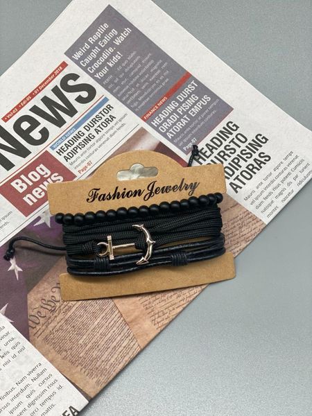 junwei men's anchor leather bracelet black beads woven handmade bracelet three-piece set junwei men's special occasion wmtysy
junwei men's anchor leather bracelet black beads woven handmade bracelet three-piece set junwei men's special occasion wmtysy