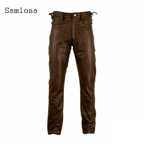 samlona pu leather pants spring autumn men faux leather pants slim fitted male fashion trousers punk style pantalon dance1, Black
samlona pu leather pants spring autumn men faux leather pants slim fitted male fashion trousers punk style pantalon dance1, Black
