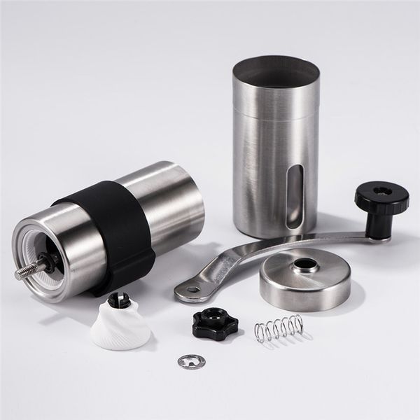 home use mini manual ceramic grinder tools stainless steel adjustable coffee mill with storage rubber loop easy cleaning q0109
home use mini manual ceramic grinder tools stainless steel adjustable coffee mill with storage rubber loop easy cleaning q0109