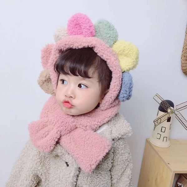 winter girls boys safflower and korean net petal one hat neckband children's scarfrbt3 t87b, Red;brown
winter girls boys safflower and korean net petal one hat neckband children's scarfrbt3 t87b, Red;brown