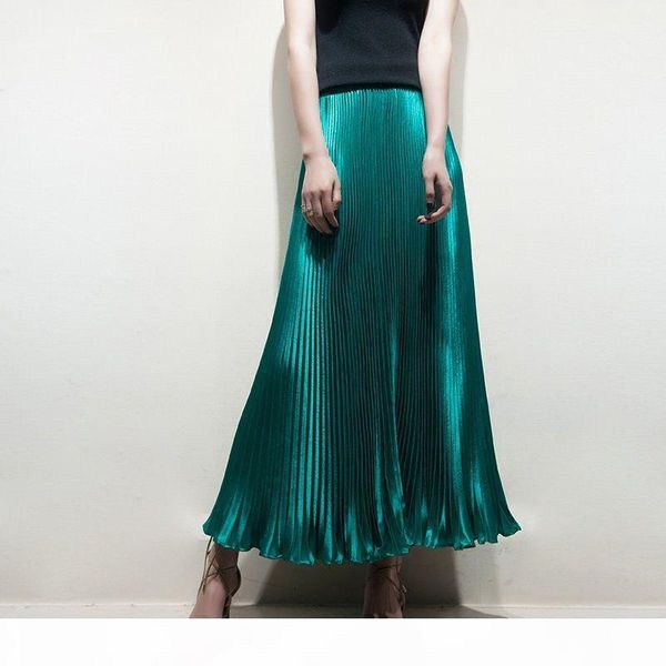 spring autumn fashion elegant metal gloss elastic waist pleated smooth bright 2016 satin ladies maxi long tulle women's skirts, Black
spring autumn fashion elegant metal gloss elastic waist pleated smooth bright 2016 satin ladies maxi long tulle women's skirts, Black