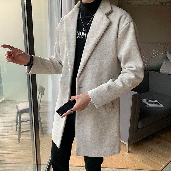 2020 new winter clothes shopkeeper's mid long tweed overcoat, lover's trend, solid color leisure windbreaker man, Tan;black
2020 new winter clothes shopkeeper's mid long tweed overcoat, lover's trend, solid color leisure windbreaker man, Tan;black