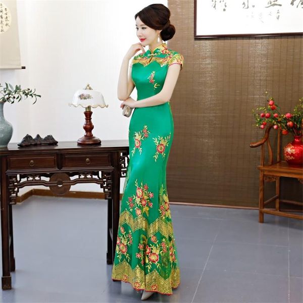 ethnic clothing party cheongsam chinese traditional style womens green slim qipao evening dress charming robe retro china, Red
ethnic clothing party cheongsam chinese traditional style womens green slim qipao evening dress charming robe retro china, Red