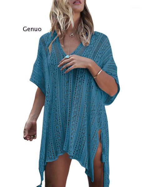 new beach cover up bikini crochet knitted tassel tie beachwear summer swimsuit cover up see-through beach dress1, White;black
new beach cover up bikini crochet knitted tassel tie beachwear summer swimsuit cover up see-through beach dress1, White;black