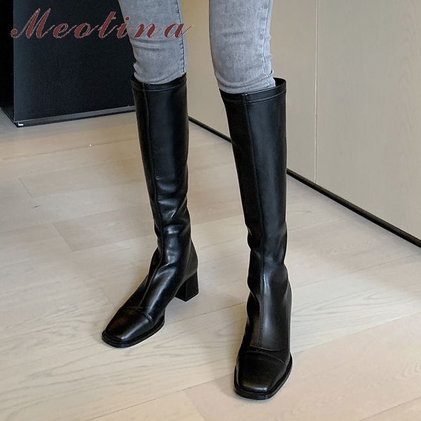 meotina women long boots shoes square toe block heels knee high boots zip high heel fashion stretch boots lady autumn beige 43 lj201130, Black
meotina women long boots shoes square toe block heels knee high boots zip high heel fashion stretch boots lady autumn beige 43 lj201130, Black