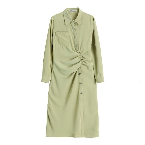 2021 new dressed in the elegant female solid shirt only breasted plissado front mid-long dress to line dressing spring fall glba, Black;gray
2021 new dressed in the elegant female solid shirt only breasted plissado front mid-long dress to line dressing spring fall glba, Black;gray