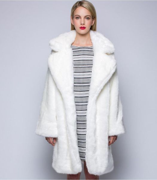 new european and american women's autumn and winter luxury series white fox fur coat long ladies coat imitation fur, Black
new european and american women's autumn and winter luxury series white fox fur coat long ladies coat imitation fur, Black