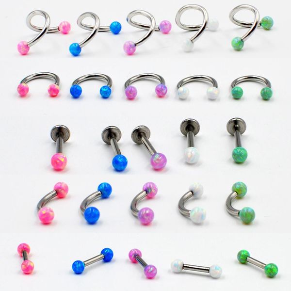 1pc surgical steel opal ear tragus cartilage earring ear studs septum clicker nose eyebrow lip ring piercing body jewelry 16g q sqcgdb, Silver
1pc surgical steel opal ear tragus cartilage earring ear studs septum clicker nose eyebrow lip ring piercing body jewelry 16g q sqcgdb, Silver