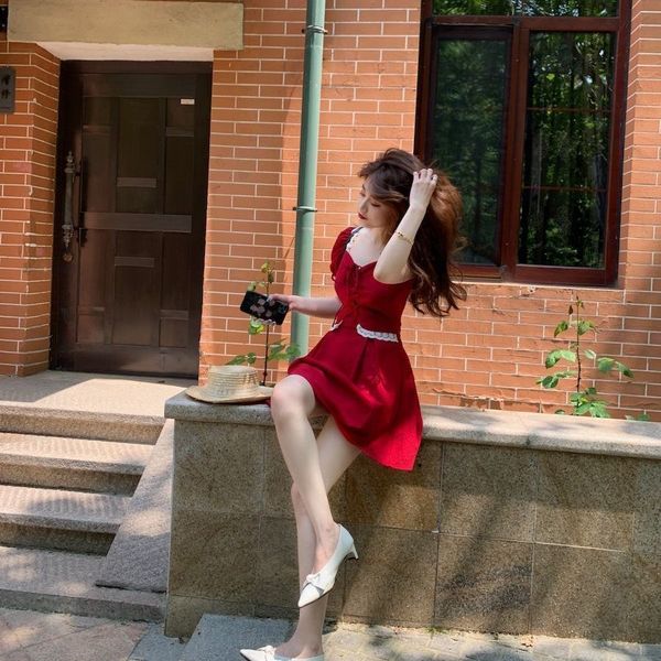 2021 new puff sleeve high waist retro women's square collar long dress summer new elegant female clothes korean style wzob, Black;gray
2021 new puff sleeve high waist retro women's square collar long dress summer new elegant female clothes korean style wzob, Black;gray