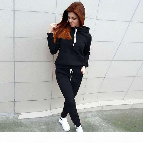 cross-border exclusive 2020 new autumn and winter fashion solid color hooded sweater two-piece women's clothing, White
cross-border exclusive 2020 new autumn and winter fashion solid color hooded sweater two-piece women's clothing, White