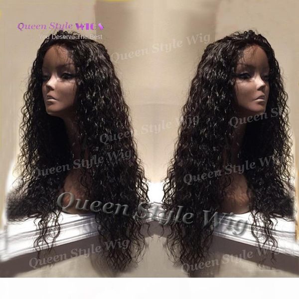 water curly wave lace fron wig long heat resistant synthetic fiber hair beyonce full wig with clip inside the cap, Black
water curly wave lace fron wig long heat resistant synthetic fiber hair beyonce full wig with clip inside the cap, Black