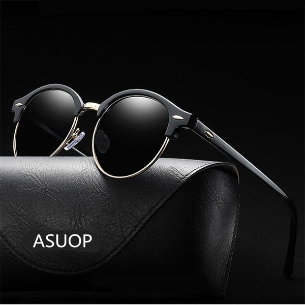 sunglasses asouz2021 round men's uv400 fashion brand ladies glasses classic retro designer design driving, White;black
sunglasses asouz2021 round men's uv400 fashion brand ladies glasses classic retro designer design driving, White;black
