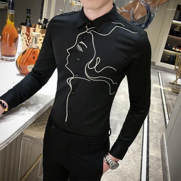 2020 brand clothing fashion men spring slim fit character design casual shirts / male lapel printing business long sleeve shirt1, White;black
2020 brand clothing fashion men spring slim fit character design casual shirts / male lapel printing business long sleeve shirt1, White;black