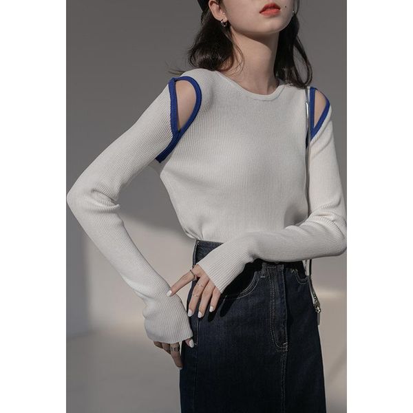 women's sweaters zhisilao knitted sweater women off shoulder long sleeve pullover vintage autumn winter hollow out, White;black
women's sweaters zhisilao knitted sweater women off shoulder long sleeve pullover vintage autumn winter hollow out, White;black