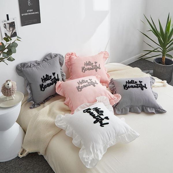 pillow cotton ruffle pillowcase solid jacquard cover european sham princess fuffle sofa living room grey
pillow cotton ruffle pillowcase solid jacquard cover european sham princess fuffle sofa living room grey