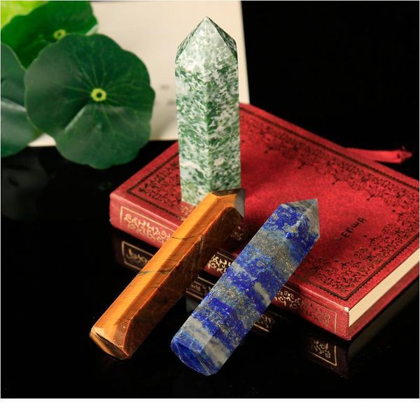 1pc natural crystal and gemstone hexagonal column crystal point labradorite pink quartz obsidian modern home decorat qylbva, Black
1pc natural crystal and gemstone hexagonal column crystal point labradorite pink quartz obsidian modern home decorat qylbva, Black