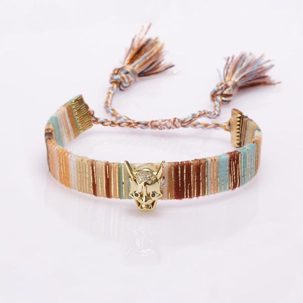 charm bracelets 5pcs/lot ethnic boho gold animal head protection soft cotton silk tassel tail wristband adjustable bracelet for woman, Golden;silver
charm bracelets 5pcs/lot ethnic boho gold animal head protection soft cotton silk tassel tail wristband adjustable bracelet for woman, Golden;silver