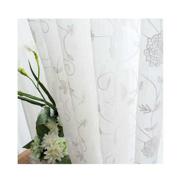 curtain & drapes modern floral embroidered tulle window curtains for living room white sheer voile bedroom kitchen treatment blinds
curtain & drapes modern floral embroidered tulle window curtains for living room white sheer voile bedroom kitchen treatment blinds
