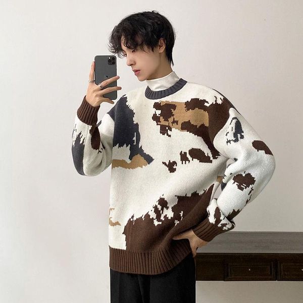 men's sweater 2021 spring and winter new thick retro round neck knitted sweater loose casual young men's clothing, White;black
men's sweater 2021 spring and winter new thick retro round neck knitted sweater loose casual young men's clothing, White;black