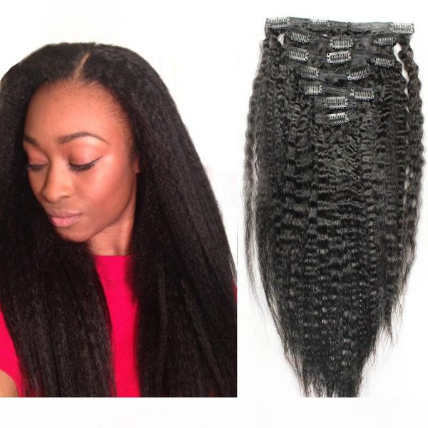 7a natural remy clip in human hair extesnison 70g 100g 120g 140g 160g 180g 7 8 10pcs virgin brazilian kinky straight clip in hair extensions, Black
7a natural remy clip in human hair extesnison 70g 100g 120g 140g 160g 180g 7 8 10pcs virgin brazilian kinky straight clip in hair extensions, Black