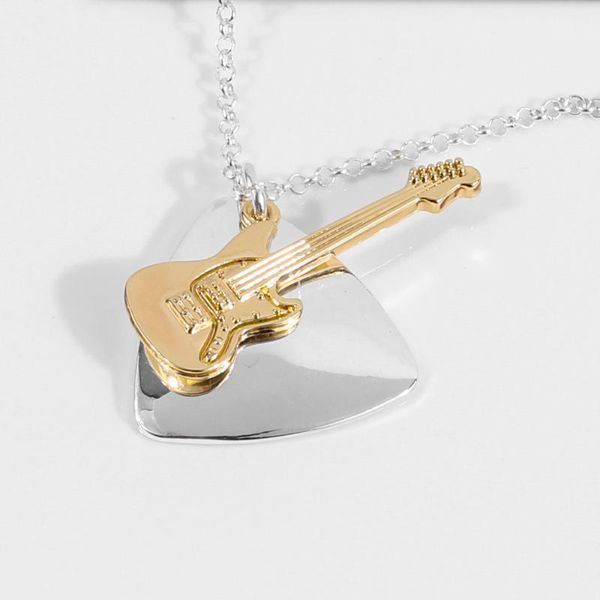 necklace creative music guitar pendant fashion trend retro advanced wild hip hop punk party holiday birthdy gift accessories, Silver
necklace creative music guitar pendant fashion trend retro advanced wild hip hop punk party holiday birthdy gift accessories, Silver