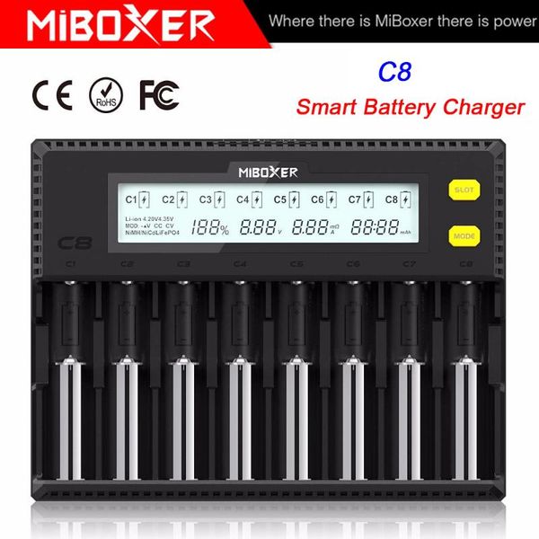 miboxer c8 18650 battery charger lcd display 1.5a for li-ion lifepo4 ni-mh ni-cd 21700 20700 26650 18350 17670 rcr123 18700
miboxer c8 18650 battery charger lcd display 1.5a for li-ion lifepo4 ni-mh ni-cd 21700 20700 26650 18350 17670 rcr123 18700