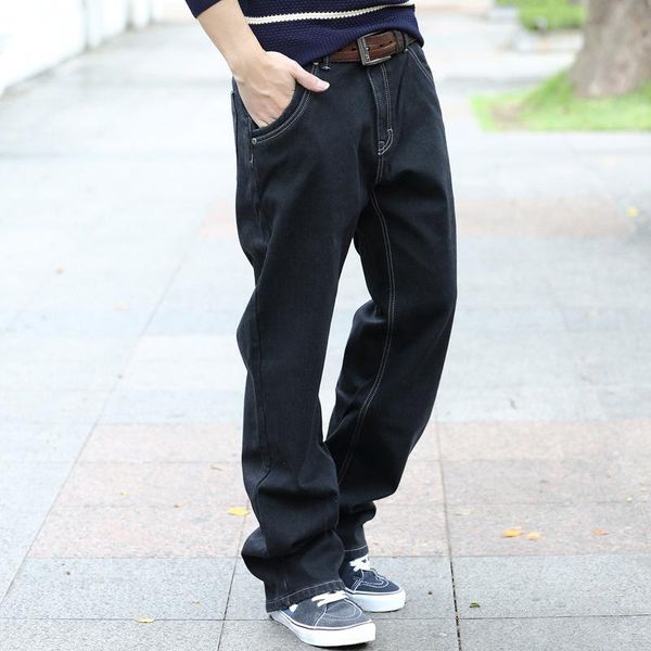 men's jeans fashion loose wide-leg denim trousers hip-hop streetwear large size straight casual black pants, Blue
men's jeans fashion loose wide-leg denim trousers hip-hop streetwear large size straight casual black pants, Blue