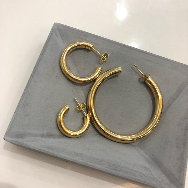 chunky thick gold half hoop earrings stainless steel for women c hoop earrings fashion ins 2020, Golden;silver
chunky thick gold half hoop earrings stainless steel for women c hoop earrings fashion ins 2020, Golden;silver